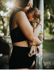 Maternity & Postpartum Support Bloomers - Straight Cut Black
