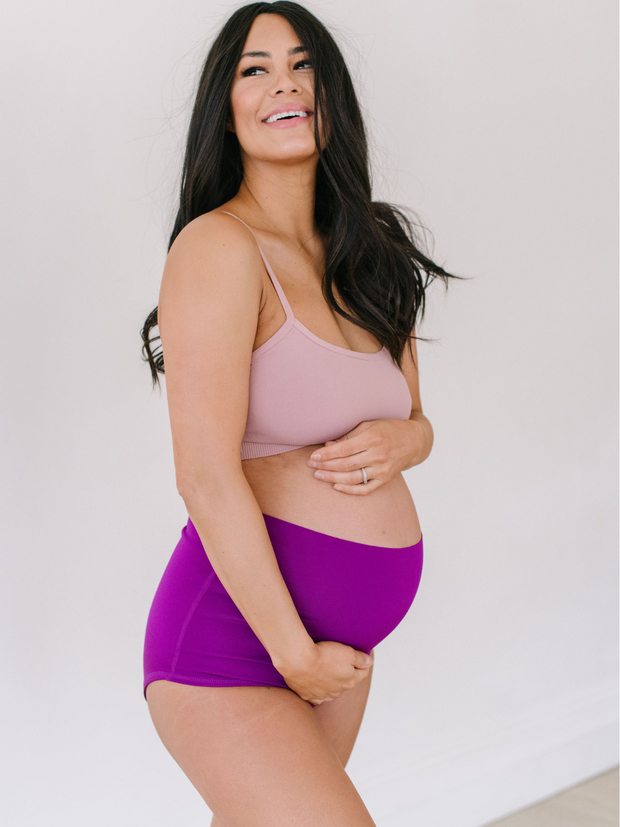 Maternity & Postpartum BLOOMERS Support Underwear - Purple Vivid