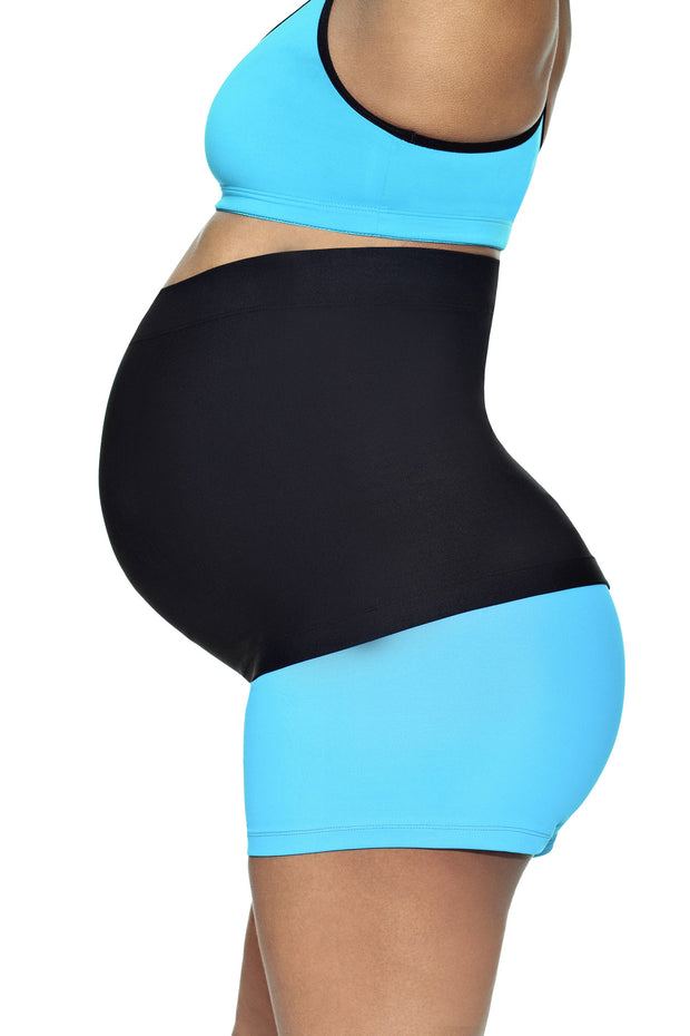 black pregnancy belly support band