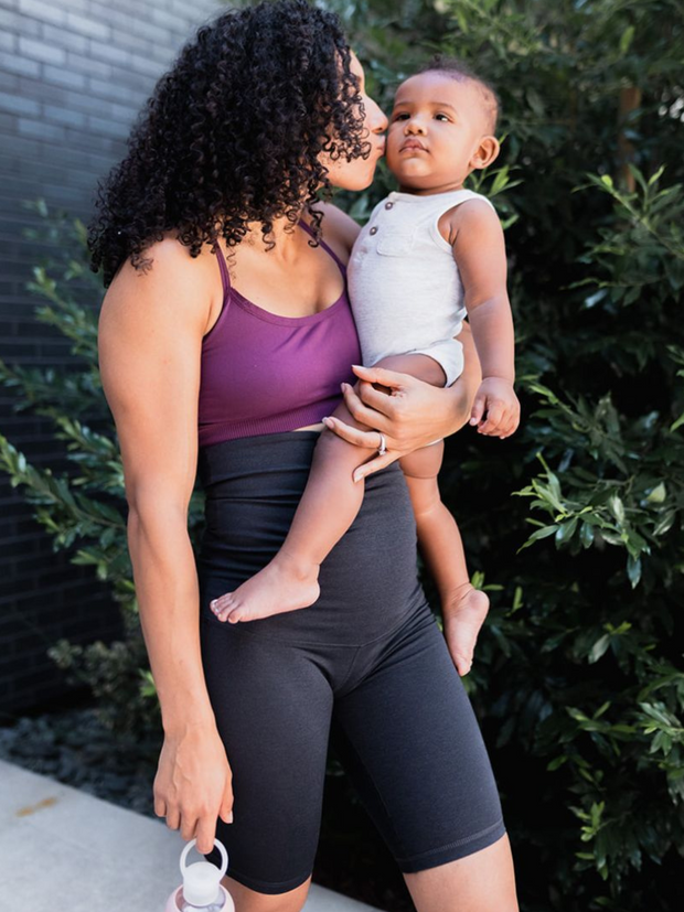 Postpartum Recovery Shorts | Core + Floor Support Recovery Biker Shorts
