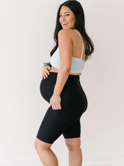 Maternity Active Pocket Shorts - Black
